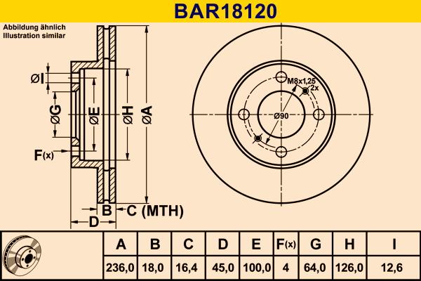 Barum BAR18120 - Disque de frein cwaw.fr