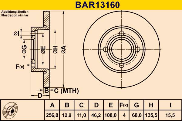 Barum BAR13160 - Disque de frein cwaw.fr