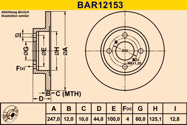 Barum BAR12153 - Disque de frein cwaw.fr