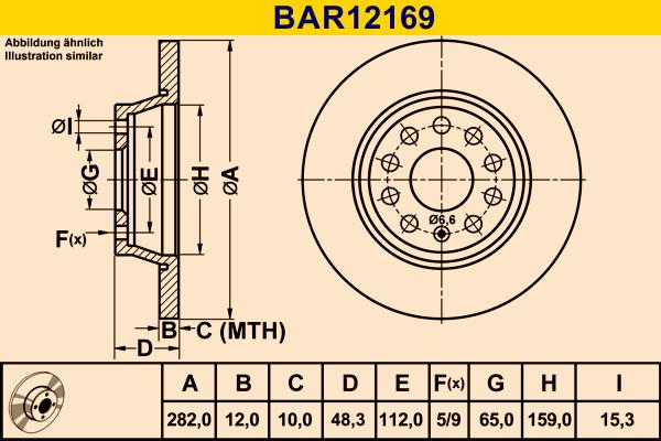 Barum BAR12169 - Disque de frein cwaw.fr