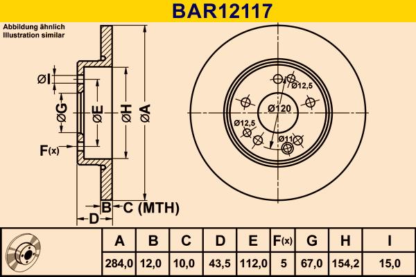 Barum BAR12117 - Disque de frein cwaw.fr