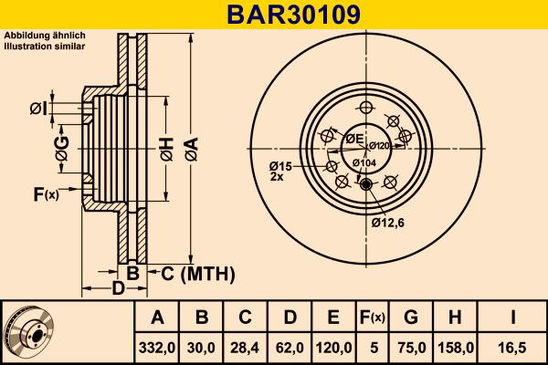 Barum BAR30109 - Disque de frein cwaw.fr