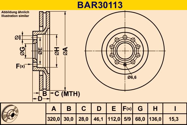 Barum BAR30113 - Disque de frein cwaw.fr