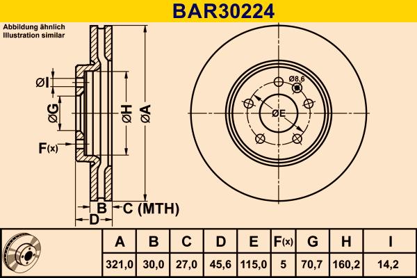 Barum BAR30224 - Disque de frein cwaw.fr