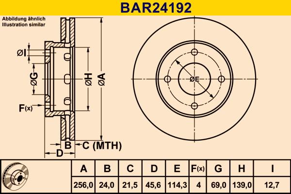 Barum BAR24192 - Disque de frein cwaw.fr