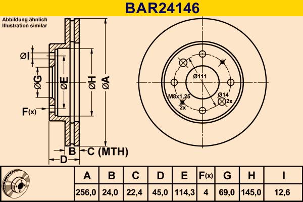 Barum BAR24146 - Disque de frein cwaw.fr