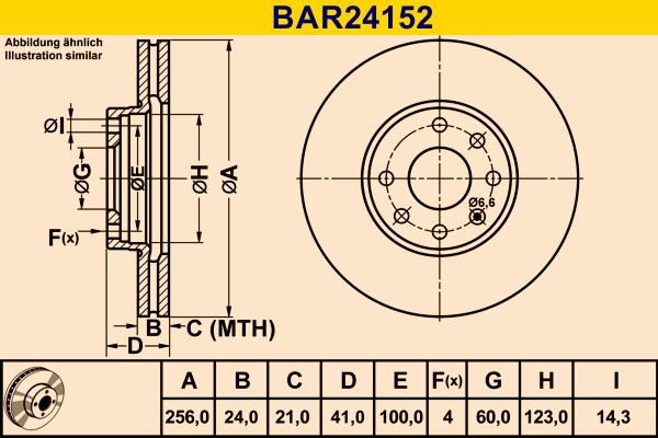 Barum BAR24152 - Disque de frein cwaw.fr