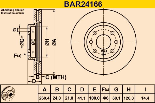 Barum BAR24166 - Disque de frein cwaw.fr