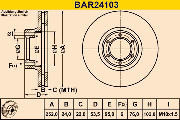 Barum BAR24103 - Disque de frein cwaw.fr