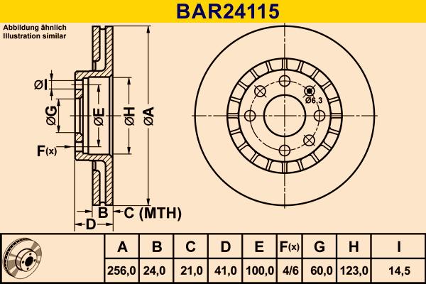 Barum BAR24115 - Disque de frein cwaw.fr