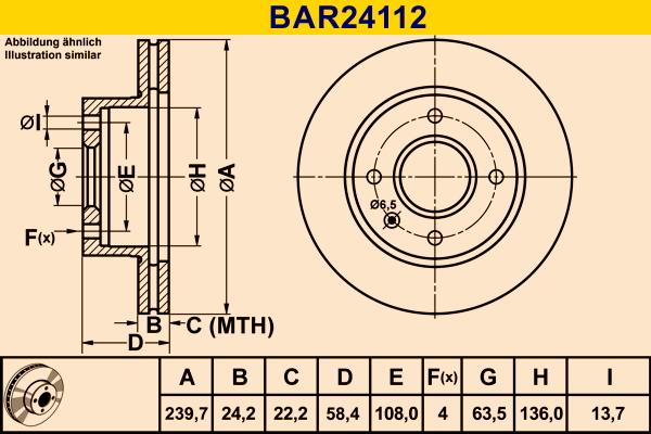 Barum BAR24112 - Disque de frein cwaw.fr