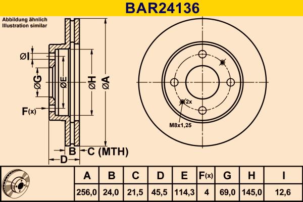 Barum BAR24136 - Disque de frein cwaw.fr