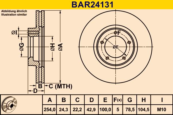 Barum BAR24131 - Disque de frein cwaw.fr