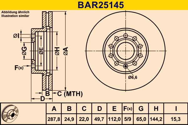 Barum BAR25145 - Disque de frein cwaw.fr