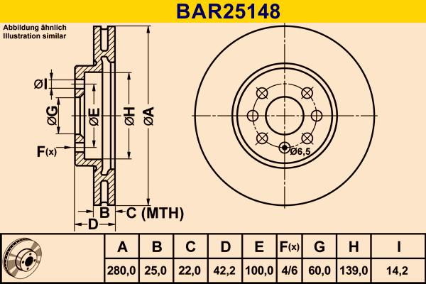 Barum BAR25148 - Disque de frein cwaw.fr