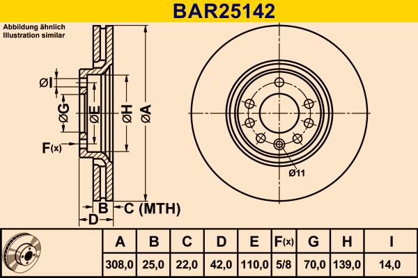 Barum BAR25142 - Disque de frein cwaw.fr