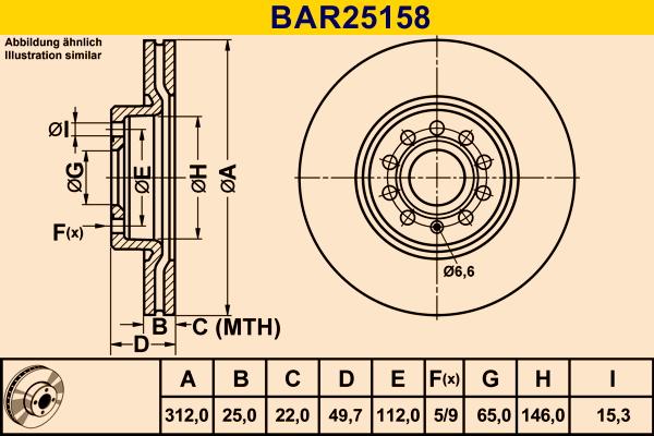 Barum BAR25158 - Disque de frein cwaw.fr