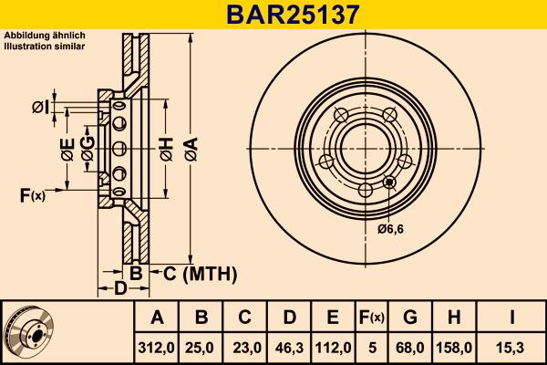 Barum BAR25137 - Disque de frein cwaw.fr