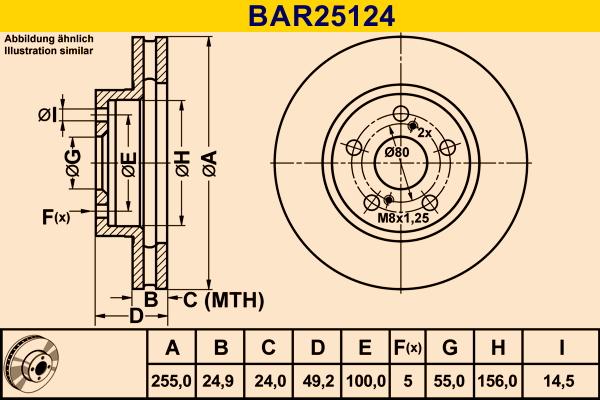 Barum BAR25124 - Disque de frein cwaw.fr