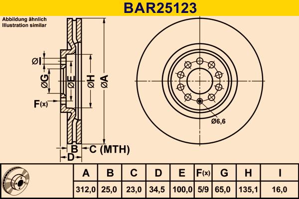 Barum BAR25123 - Disque de frein cwaw.fr