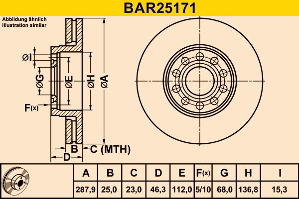 Barum BAR25171 - Disque de frein cwaw.fr