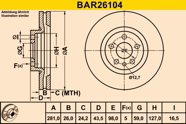 Barum BAR26104 - Disque de frein cwaw.fr