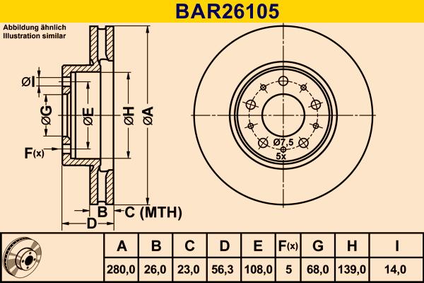 Barum BAR26105 - Disque de frein cwaw.fr