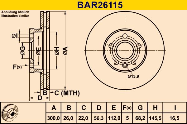 Barum BAR26115 - Disque de frein cwaw.fr