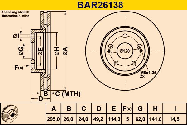 Barum BAR26138 - Disque de frein cwaw.fr