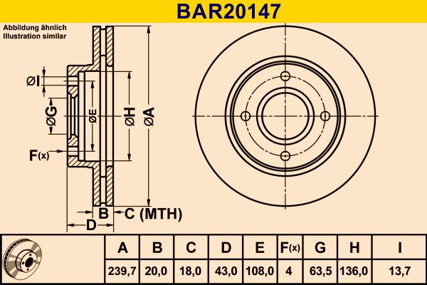 Barum BAR20147 - Disque de frein cwaw.fr