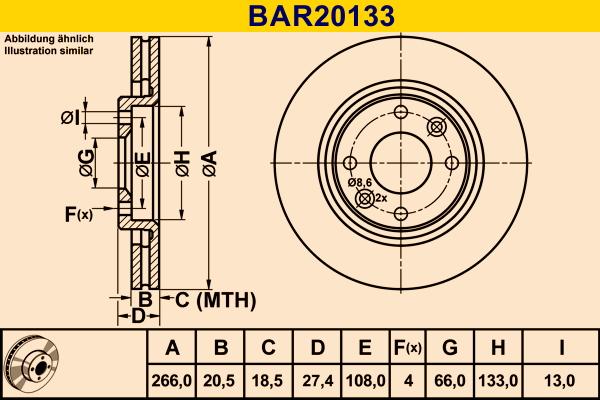 Barum BAR20133 - Disque de frein cwaw.fr