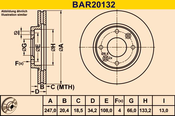 Barum BAR20132 - Disque de frein cwaw.fr