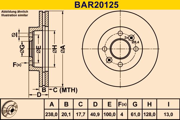 Barum BAR20125 - Disque de frein cwaw.fr