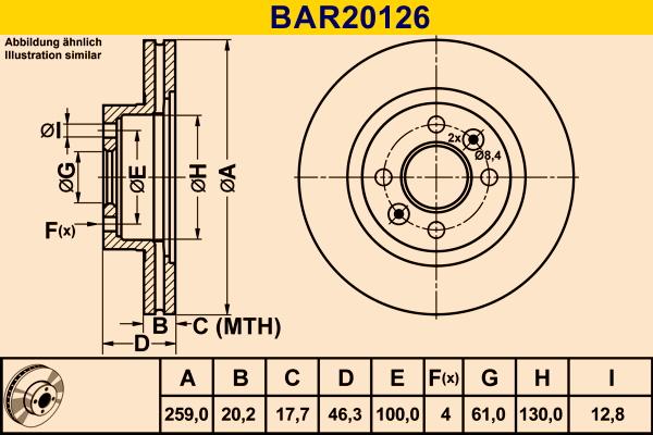 Barum BAR20126 - Disque de frein cwaw.fr