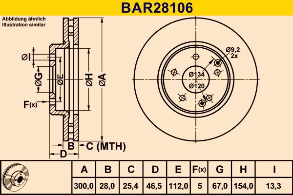 Barum BAR28106 - Disque de frein cwaw.fr