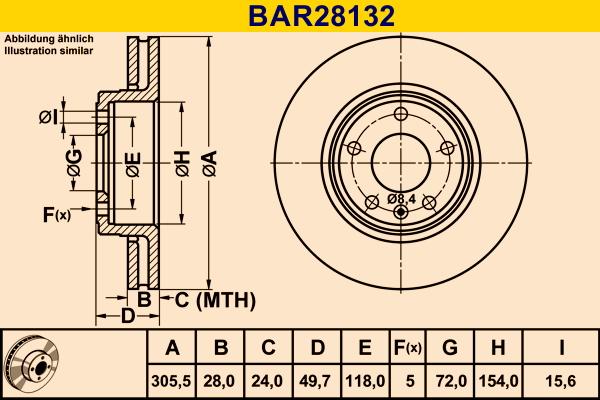 Barum BAR28132 - Disque de frein cwaw.fr