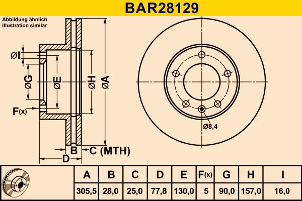 Barum BAR28129 - Disque de frein cwaw.fr