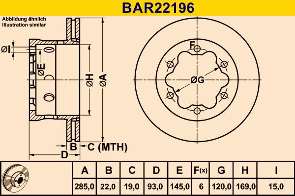 Barum BAR22196 - Disque de frein cwaw.fr