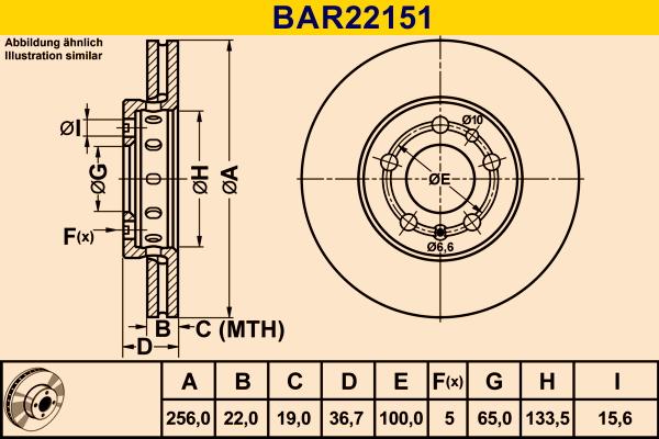 Barum BAR22151 - Disque de frein cwaw.fr