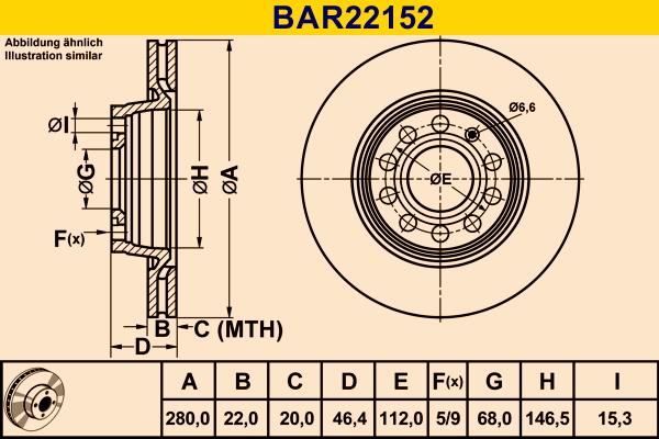 Barum BAR22152 - Disque de frein cwaw.fr