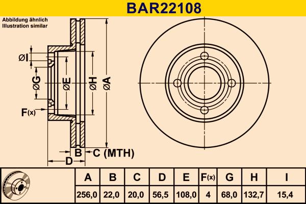 Barum BAR22108 - Disque de frein cwaw.fr