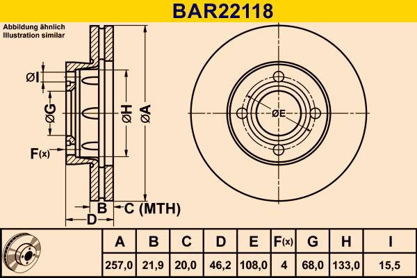 Barum BAR22118 - Disque de frein cwaw.fr