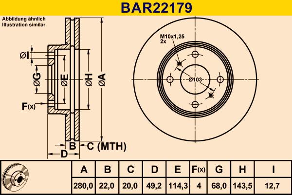 Barum BAR22179 - Disque de frein cwaw.fr