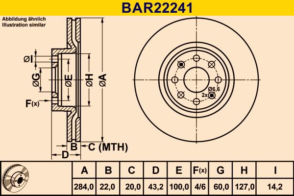 Barum BAR22241 - Disque de frein cwaw.fr