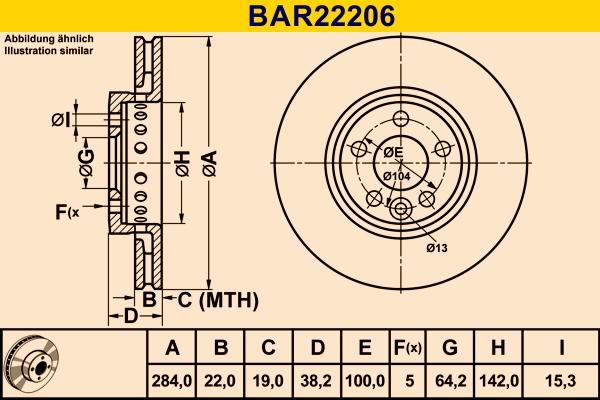 Barum BAR22206 - Disque de frein cwaw.fr