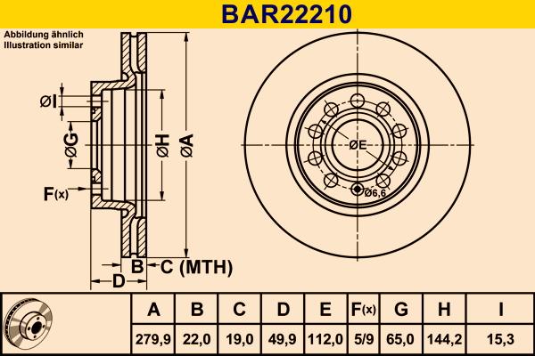 Barum BAR22210 - Disque de frein cwaw.fr