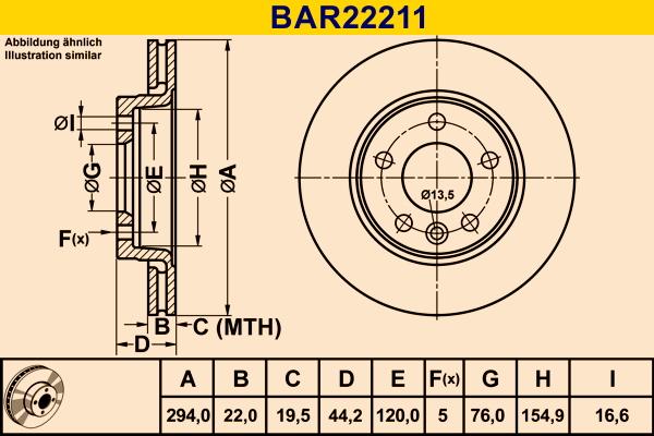 Barum BAR22211 - Disque de frein cwaw.fr