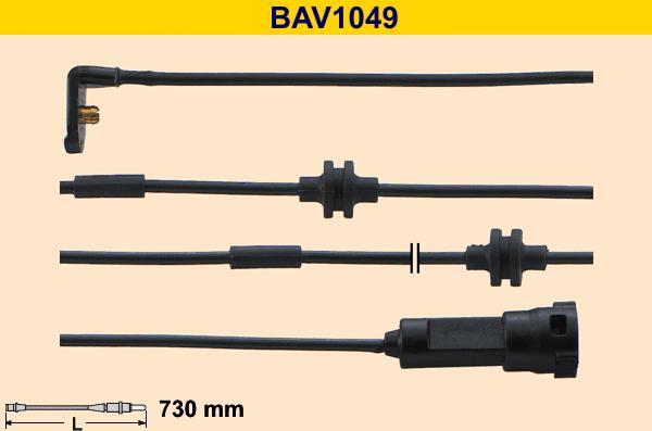 Barum BAV1049 - Contact d'avertissement, usure des plaquettes de frein cwaw.fr