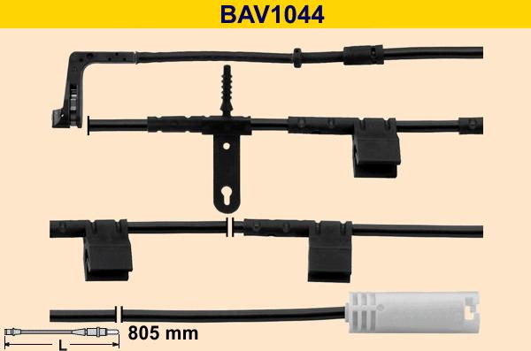 Barum BAV1044 - Contact d'avertissement, usure des plaquettes de frein cwaw.fr