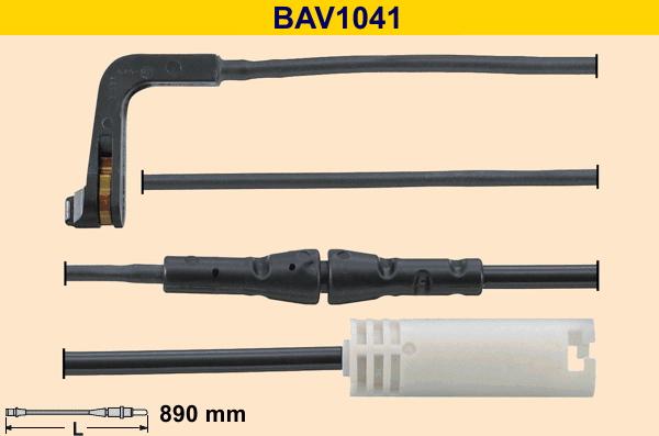 Barum BAV1041 - Contact d'avertissement, usure des plaquettes de frein cwaw.fr